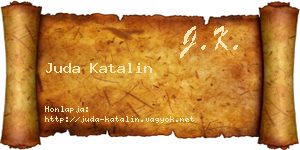 Juda Katalin névjegykártya